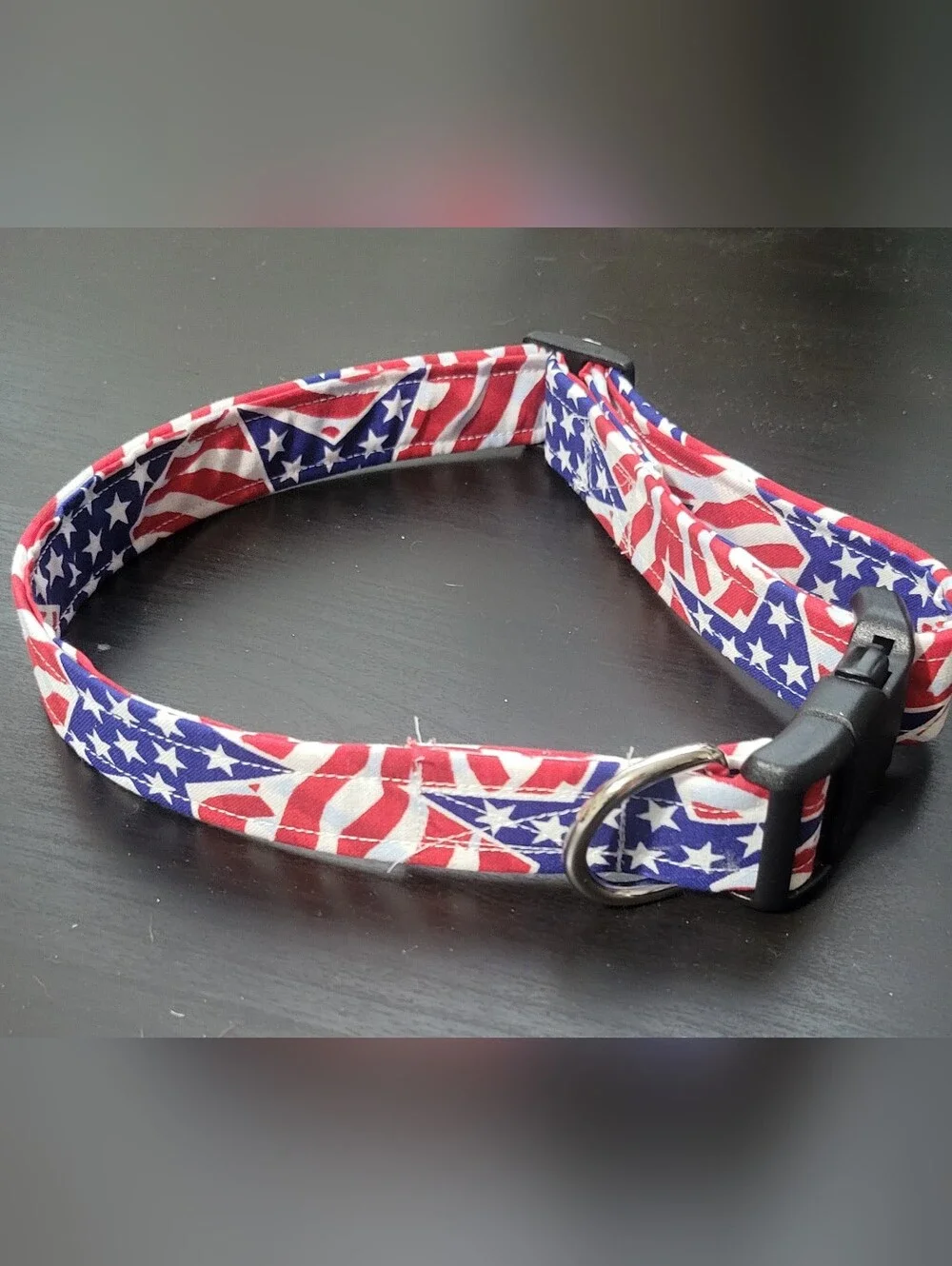 Patriotic American Flag Dog Collar - Red White Blue